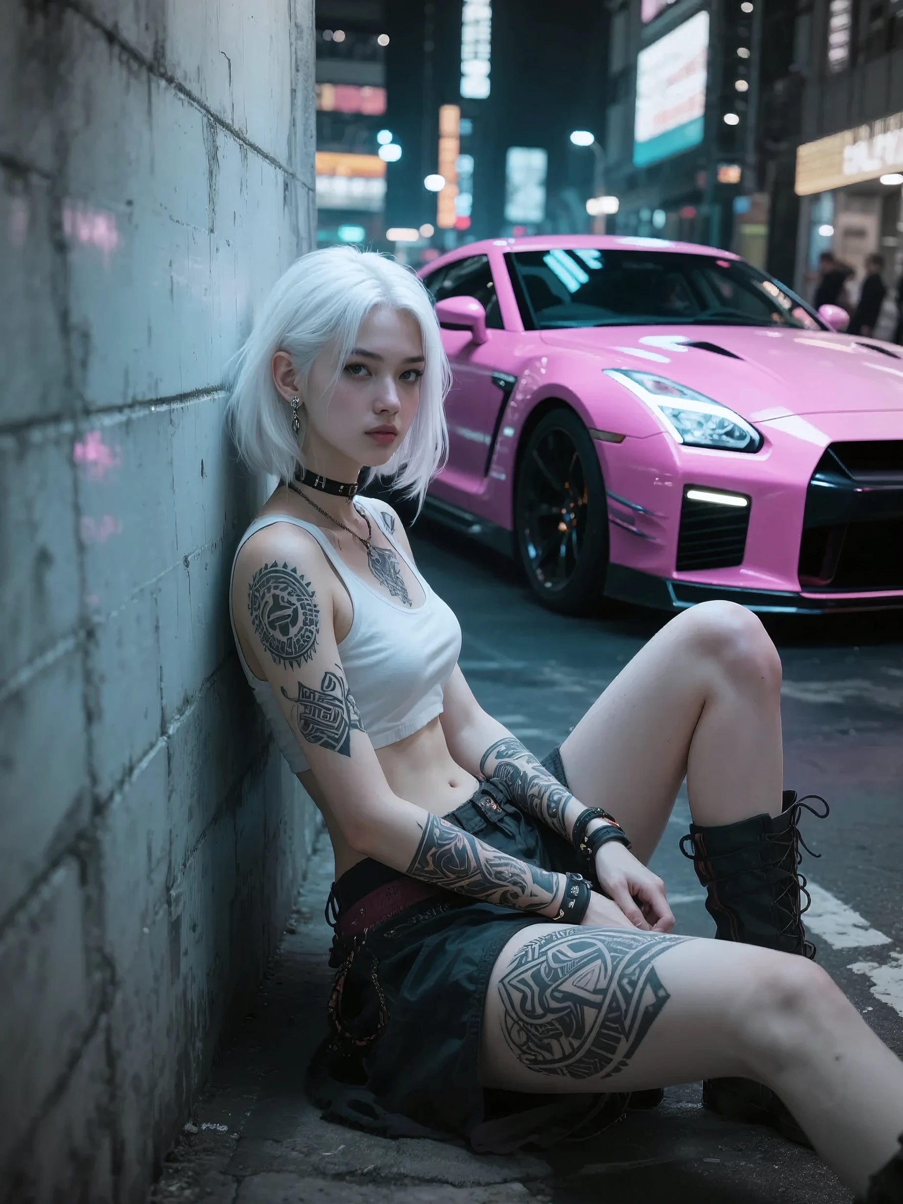 Girl Pink Car